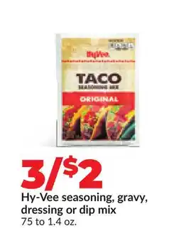 Hy-Vee Hy-Vee seasoning, gravy, dressing or dip mix offer