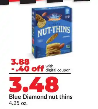 Hy-Vee Blue Diamond nut thins offer