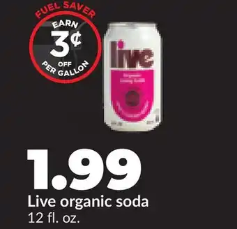 Hy-Vee Live organic soda offer