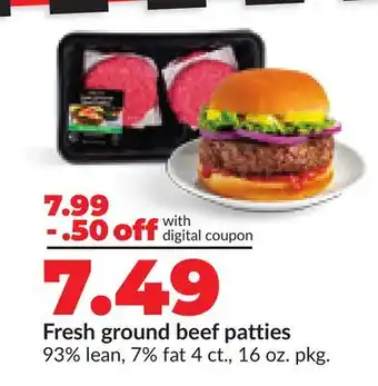 Hy-Vee Fresh ground beef patties offer