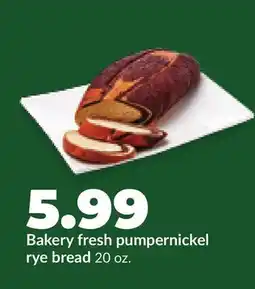 Hy-Vee Bakery fresh pumpernickel rye bread offer