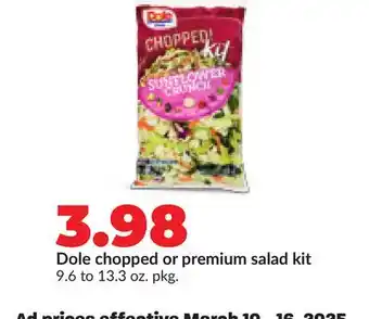 Hy-Vee Dole chopped or premium salad kit offer