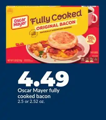 Hy-Vee Oscar Mayer fully cooked bacon offer