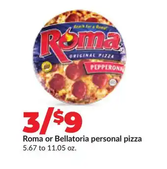 Hy-Vee Roma or Bellatoria personal pizza offer