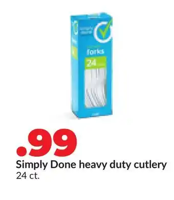 Hy-Vee Simply Done heavy duty cutlery offer