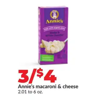 Hy-Vee Annie's macaroni & cheese offer