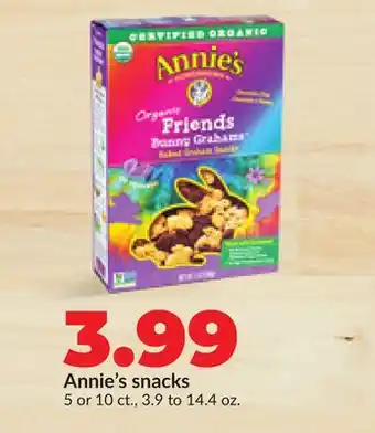 Hy-Vee Annie's snacks offer