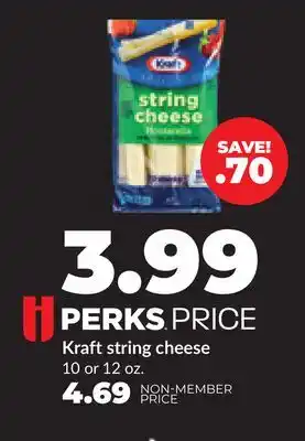 Hy-Vee Kraft string cheese offer