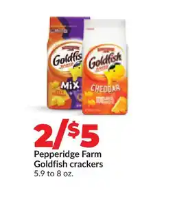 Hy-Vee Pepperidge Farm Goldfish crackers offer