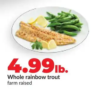 Hy-Vee Whole rainbow trout offer