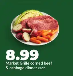 Hy-Vee Market Grille corned beef & cabbage dinner offer