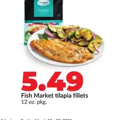 Hy-Vee Fish Market tilapia fillets offer