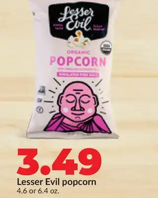 Hy-Vee Lesser Evil popcorn offer