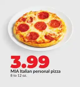 Hy-Vee MIA Italian personal pizza offer