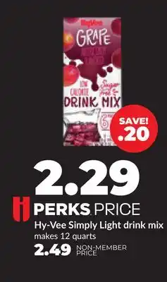 Hy-Vee Hy-Vee Simply Light drink mix offer