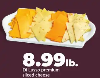 Hy-Vee Di Lusso premium sliced cheese offer