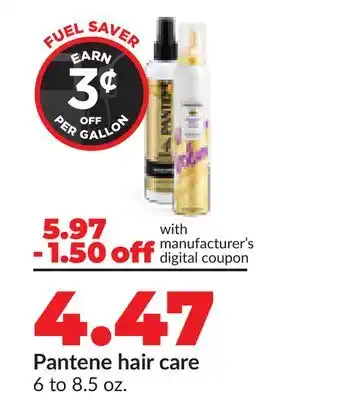 Hy-Vee Pantene hair care offer