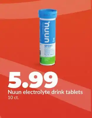 Hy-Vee Nuun electrolyte drink tablets offer