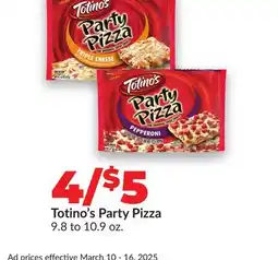 Hy-Vee Totino's Pizza Party offer