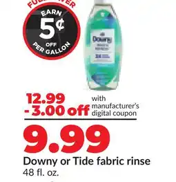 Hy-Vee Downy or Tide fabric rinse offer