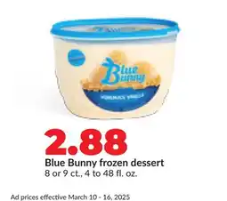 Hy-Vee Blue Bunny frozen dessert offer