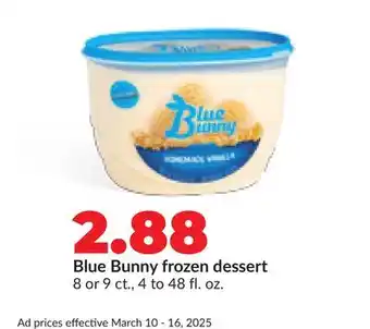 Hy-Vee Blue Bunny frozen dessert offer