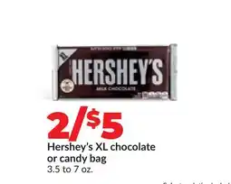 Hy-Vee Hershey's XL chocolate or candy bag offer