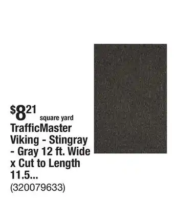 The Home Depot TrafficMaster Viking - Stingray - Gray 12 ft. Wide x Cut to Length 11.5 oz. Olefin Loop Carpet offer