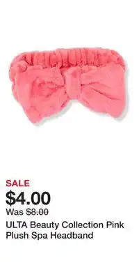 Ulta Beauty ULTA Beauty Collection Pink Plush Spa Headband offer