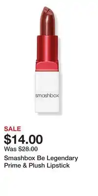 Ulta Beauty Smashbox Be Legendary Prime & Plush Lipstick offer