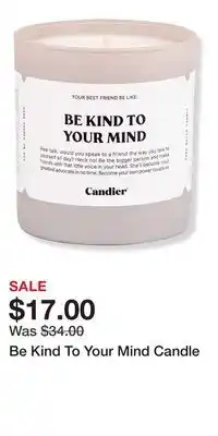 Ulta Beauty Be Kind To Your Mind Candle offer