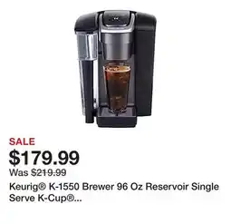 Office Depot Keurig K-1550 Brewer 96 Oz Reservoir Single Serve K-Cup Commercial Coffee Maker, Black offer