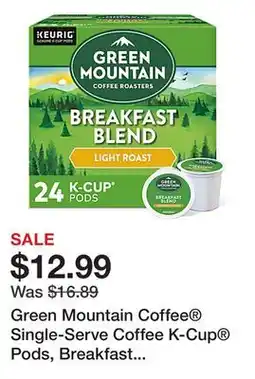 Office Depot Green Mountain Coffee Single-Serve Coffee K-Cup Pods, Breakfast Blend, Carton Of 24 offer