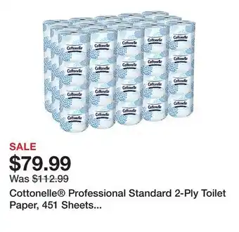 Office Depot Cottonelle Professional Standard 2-Ply Toilet Paper, 451 Sheets Per Roll, Pack Of 60 Rolls offer