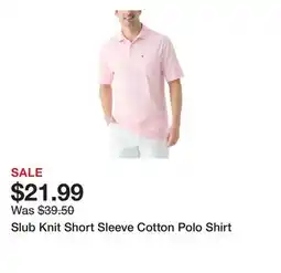 Belk Slub Knit Short Sleeve Cotton Polo Shirt offer