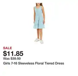 Belk Girls 7-16 Sleeveless Floral Tiered Dress offer