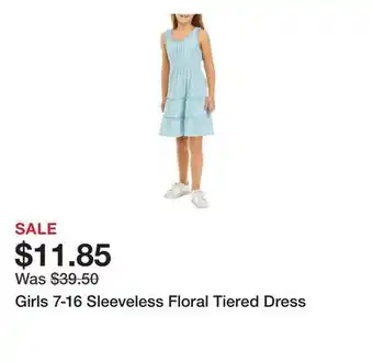 Belk Girls 7-16 Sleeveless Floral Tiered Dress offer