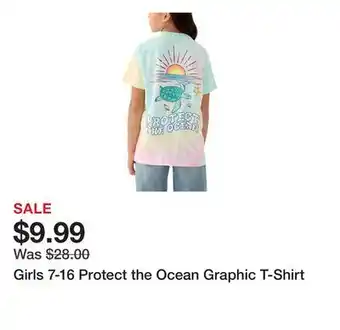 Belk Girls 7-16 Protect the Ocean Graphic T-Shirt offer