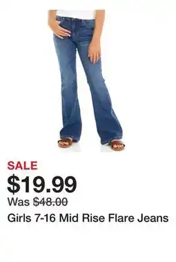 Belk Girls 7-16 Mid Rise Flare Jeans offer