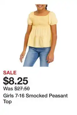 Belk Girls 7-16 Smocked Peasant Top offer