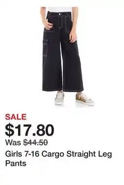 Belk Girls 7-16 Cargo Straight Leg Pants offer