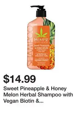 Belk Sweet Pineapple & Honey Melon Herbal Shampoo with Vegan Biotin & Vitamin C for Thin/Fine Hair offer