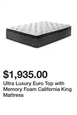 Belk Ultra Luxury Euro Top with Memory Foam California King Mattress offer