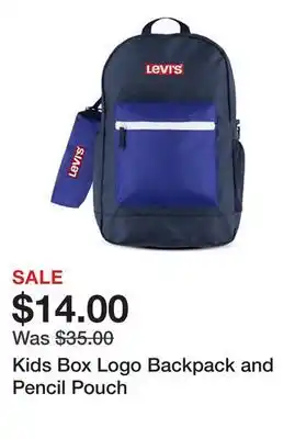 Belk Kids Box Logo Backpack and Pencil Pouch offer