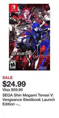 Game Stop SEGA Shin Megami Tensei V: Vengeance Steelbook Launch Edition - Nintendo Switch offer