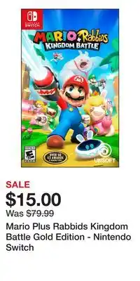 Game Stop Mario Plus Rabbids Kingdom Battle Gold Edition - Nintendo Switch offer