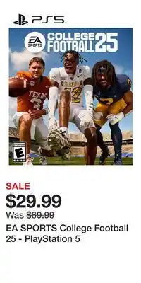 Game Stop EA SPORTS College Football 25 - PlayStation 5 offer