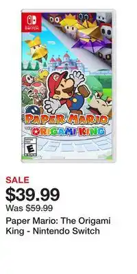 Game Stop Paper Mario: The Origami King - Nintendo Switch offer