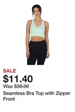 Belk Seamless Bra Top with Zipper Front offer