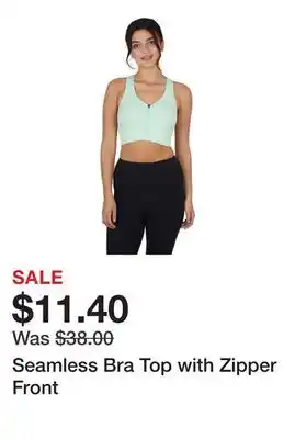 Belk Seamless Bra Top with Zipper Front offer